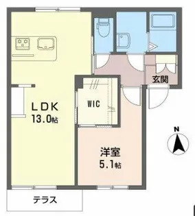 アネックス上野芝【1階】の間取り