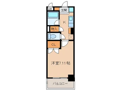 第2さくらマンション中央【7階】の間取り