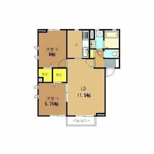 プランドール高師浜【2階】の間取り