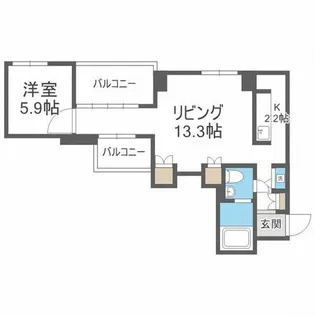 ビッグパレス南4条【2階】の間取り