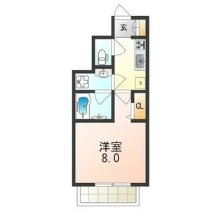大阪府大阪市東成区東今里1丁目【アパート】の間取り