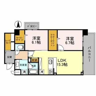 クレッシェンドⅤ【3階】の間取り