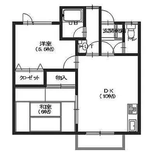 Twin PalaceB【202号室】の間取り