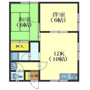 コーポ花園No.3【102号室】の間取り