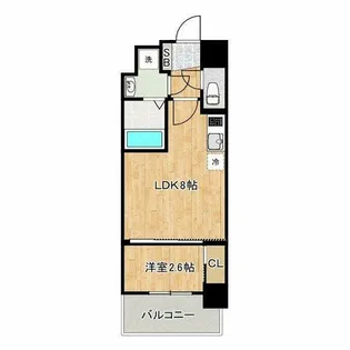 セレニテ夕陽丘エクラ【15階】の間取り