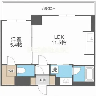 ザ・パークハビオ天満橋【602号室】の間取り