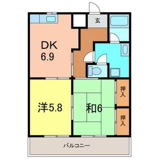 レジデンス横山【4階】の間取り