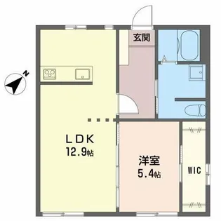 グリーンハウス山本A【1階】の間取り
