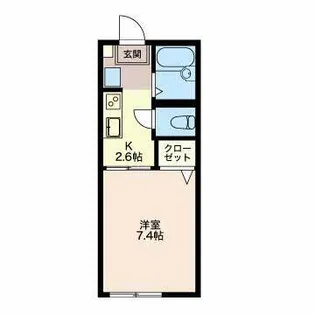 アーバンフラット藤沢B棟【1階】の間取り