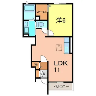 ヴァーサ大和【106号室】の間取り