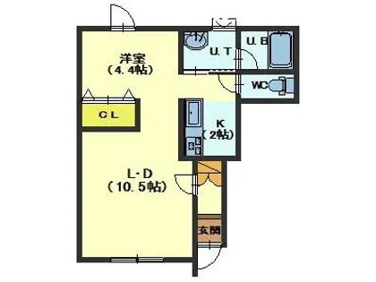 カーサK【103号室】の間取り