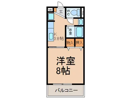 コーポラス北外山【2階】の間取り