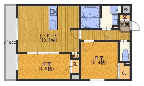 アコード門真【3階】の間取り