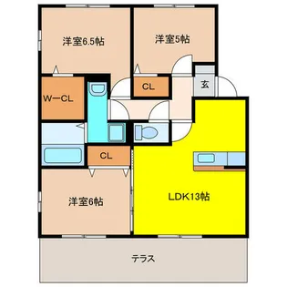 コウジィーコート【1階】の間取り