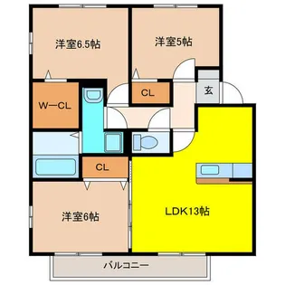 コウジィーコート【2階】の間取り