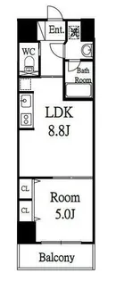 ブラービ南船場【8階】の間取り