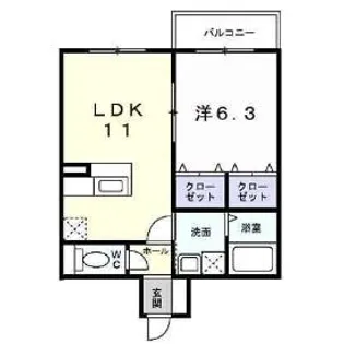 ヴォール中島【1階】の間取り