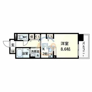 ルミナス上新庄【3階】の間取り