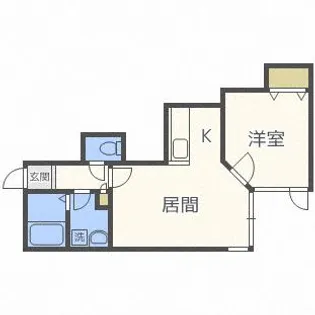 マリオハイツ北野【106号室】の間取り