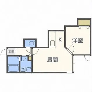 マリオハイツ北野【106号室】の間取り