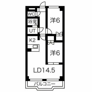 パラディーソ白壁【4階】の間取り