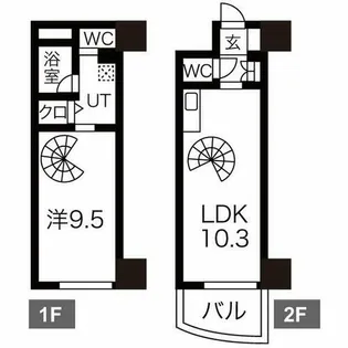 フローラル今池【2階】の間取り