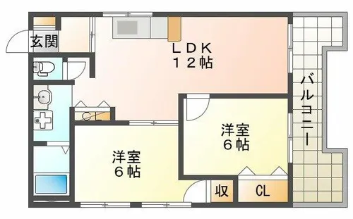 アキサダハイツ【3階】の間取り
