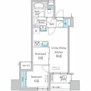 デュオフラッツ今池フレナ【4階】の間取り