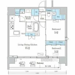 デュオフラッツ今池フレナ【11階】の間取り
