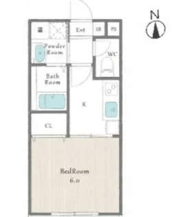 兵庫県宝塚市川面3丁目【アパート】の間取り
