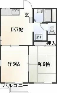 タウニィ山本A棟【1階】の間取り