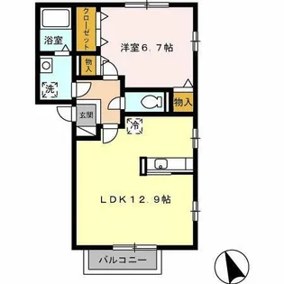 ルミエール清洲 A【202号室】の間取り