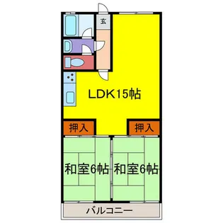 ニューハイツ新在家【3階】の間取り