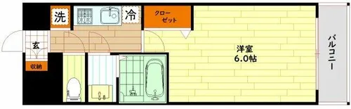 グランカリテ北梅田【5階】の間取り