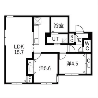 Harness麻生(ハーネスアサブ)【3階】の間取り