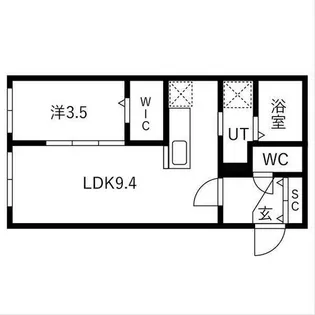 Harness麻生(ハーネスアサブ)【1階】の間取り