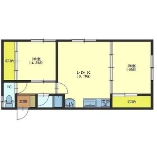 レジェンド大川【103号室】の間取り