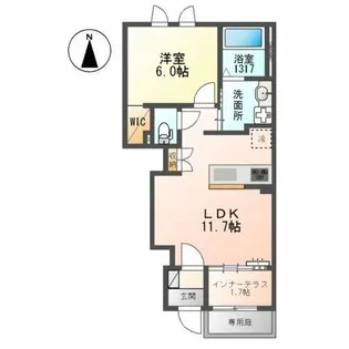 メゾン・ド・ヴェルデ若江【1階】の間取り