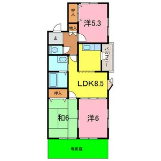 ルート カメリア【201号室】の間取り