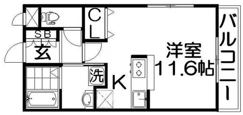 シャンテー上神田【2階】の間取り