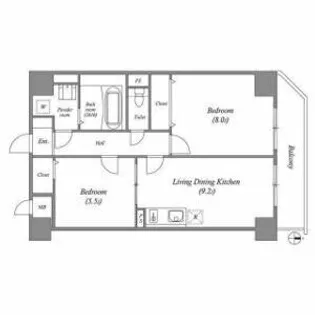 リアライズ今里南【9階】の間取り