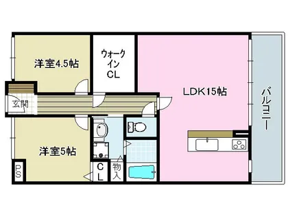 カーサビアンカ茨木【2階】の間取り