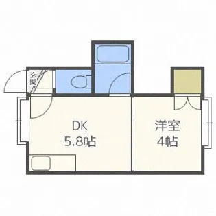カトレア南郷【206号室】の間取り