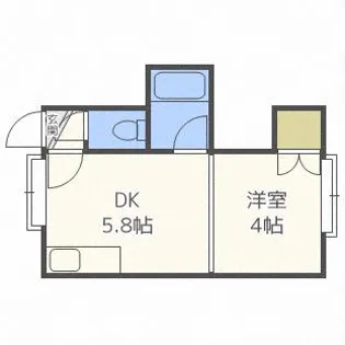 カトレア南郷【206号室】の間取り