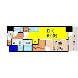 エステムコート名古屋新栄Ⅴラポール【4階】の間取り