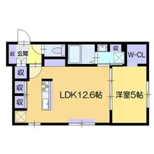 仮)ネコフィーノラボ【1-A号室】の間取り