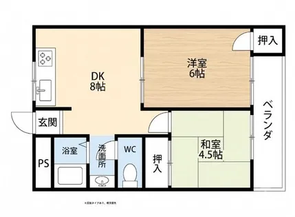 メゾン富田【1階】の間取り