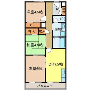パックス楠【2階】の間取り