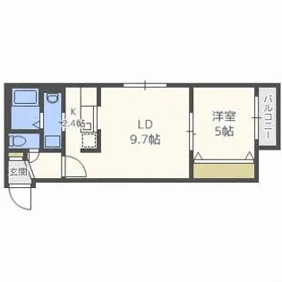 アベニールE5【4階】の間取り