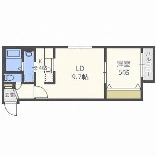 アベニールE5【4階】の間取り